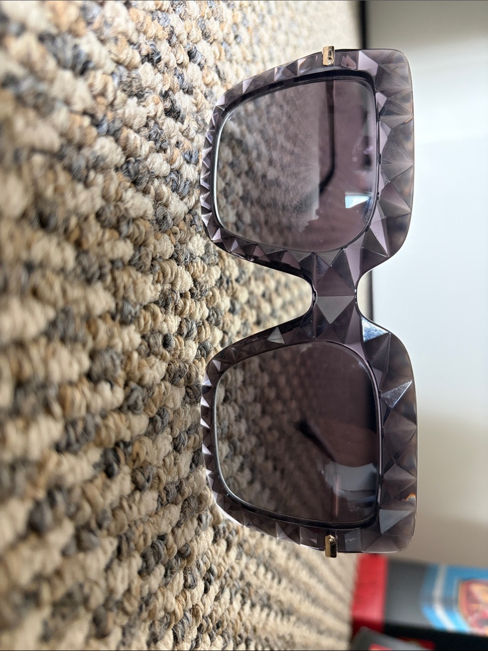 Dolce & Gabbana Faceted Square Sunglasses - Purple